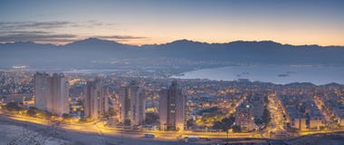 Panoramic View On Eilat And Aqaba Stock Photo