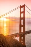 San Francisco golden gate bridge at sunrise