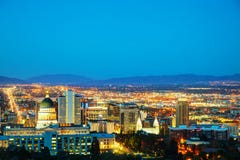 Panoramica di Salt Lake City immagini stock Panoramica di Salt Lake City immagini stock