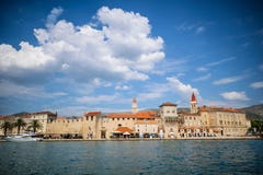 Panoramiczny townscape trogir miasto, Croatia obraz stock Panoramiczny townscape trogir miasto, Croatia obraz stock