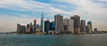 Panoramiczny widok niski Manhattan NYC obrazy royalty free Panoramiczny widok niski Manhattan NYC obrazy royalty free