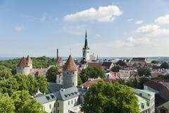 Panoramische Ansicht von Tallinn, Estland stockbilder Panoramische Ansicht von Tallinn, Estland stockbilder