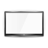 Pantalla negra del LCD TV stock de ilustración Pantalla negra del LCD TV stock de ilustración