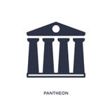 panteonsymbol på vit bakgrund Enkel beståndsdelillustration från historiebegrepp royaltyfri illustrationer panteonsymbol på vit bakgrund Enkel beståndsdelillustration från historiebegrepp royaltyfri illustrationer