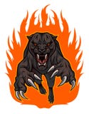 Pantera del fuego ilustración del vector Pantera del fuego ilustración del vector