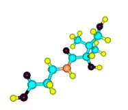 Vitamin B5 Molecule With Chemical Formula Stock ...