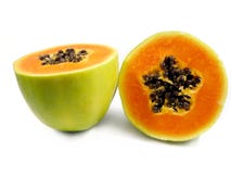 Papaya Fruit Cut In Half Stock Images Papaya Fruit Cut In Half Stock Images