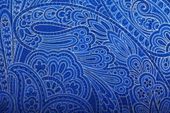 Papel pintado azul de Paisley del vintage imagenes de archivo Papel pintado azul de Paisley del vintage imagenes de archivo