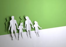 Paper Art - Happy Young Family Royalty Free Stock Images Paper Art - Happy Young Family Royalty Free Stock Images