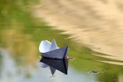 Paper Boat Royalty Free Stock Photography