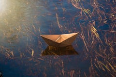 Paper boat royalty free stock photography Paper boat royalty free stock photography