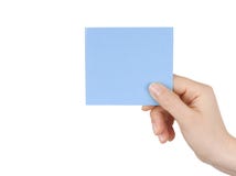 Paper Card In Woman Hand Royalty Free Stock Photography