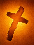 Paper Cross Glowing Stock Images