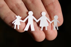 Paper family on hand