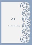A4 paper lace greeting card, white pattern, cut-out template, template congratulation, perforation pattern, laser cutting templat. E, vector Stock Illustration A4 paper lace greeting card, white pattern, cut-out template, template congratulation, perforation pattern, laser cutting templat. E, vector Stock Illustration