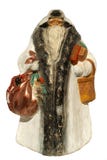 Paper-mache Santa Claus toy (with sack and basket) Royalty Free Stock Images Paper-mache Santa Claus toy (with sack and basket) Royalty Free Stock Images