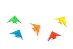 Paper origami fishes isolated on white background. stock photography Paper origami fishes isolated on white background. stock photography