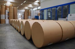 Paper and pulp mill - Paper stock stock photos Paper and pulp mill - Paper stock stock photos