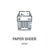 paper shredder icon vector from office collection. Thin line paper shredder outline icon vector illustration vector illustration paper shredder icon vector from office collection. Thin line paper shredder outline icon vector illustration vector illustration