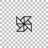 Paper windmill icon flat stock illustration Paper windmill icon flat stock illustration