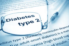 Paper with words diabetes type 2