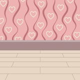 Papier peint d'amoureux de fond de plancher et de mur illustration libre de droits Papier peint d'amoureux de fond de plancher et de mur illustration libre de droits