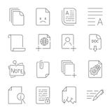 Papierowa ikona, dokument ikona Editable uderzenie ilustracja wektor Papierowa ikona, dokument ikona Editable uderzenie ilustracja wektor