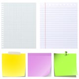 Papiers de note sur le blanc illustration libre de droits Papiers de note sur le blanc illustration libre de droits