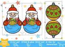 Pappers- hantverk för barn, Santa Claus och jul klumpa ihop sig royaltyfri illustrationer Pappers- hantverk för barn, Santa Claus och jul klumpa ihop sig royaltyfri illustrationer