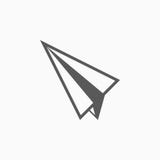 Pappers- plan symbol, nivå, origami vektor illustrationer Pappers- plan symbol, nivå, origami vektor illustrationer