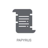 Papyrus icon. Trendy Papyrus logo concept on white background fr stock illustration Papyrus icon. Trendy Papyrus logo concept on white background fr stock illustration