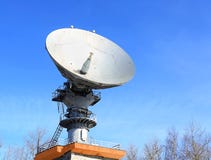 Parabolic Antenna Satellite Communications Stock Image