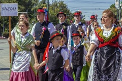 Parade of the Swabian folk costumes stock images Parade of the Swabian folk costumes stock images