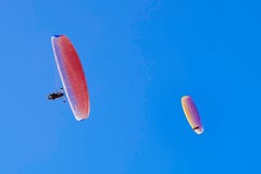 Paragliders stock photo Paragliders stock photo