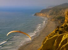 Paragliding At Sunset, California Royalty Free Stock Photography Paragliding At Sunset, California Royalty Free Stock Photography