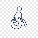 Paralympic concept vector linear icon isolated on transparent ba vector illustration Paralympic concept vector linear icon isolated on transparent ba vector illustration