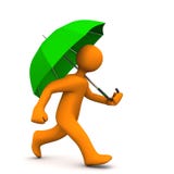 Parapluie vert de mannequin illustration libre de droits Parapluie vert de mannequin illustration libre de droits