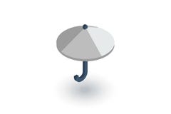 Paraply isometrisk plan symbol för skydd vektor 3d stock illustrationer Paraply isometrisk plan symbol för skydd vektor 3d stock illustrationer