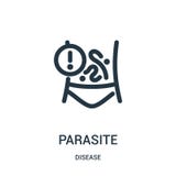 parasite icon vector from disease collection. Thin line parasite outline icon vector illustration. Linear symbol for use on web vector illustration parasite icon vector from disease collection. Thin line parasite outline icon vector illustration. Linear symbol for use on web vector illustration