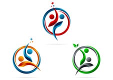 Parceria, logotipo, estrela, sucesso, pessoa, símbolo, saudável, equipe, educação, vetor, ícone, projeto ilustração royalty free Parceria, logotipo, estrela, sucesso, pessoa, símbolo, saudável, equipe, educação, vetor, ícone, projeto ilustração royalty free