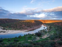Parco nazionale di Kalbarri - tramonto Australia immagini stock libere da diritti Parco nazionale di Kalbarri - tramonto Australia immagini stock libere da diritti
