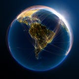 Parcours a?riens d?taill?s sur terre photo libre de droits Parcours a?riens d?taill?s sur terre photo libre de droits