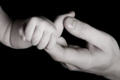 Parent And Baby Hand Stock Images