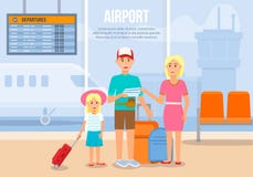 Parents voyageant avec la petite fille en avion illustration libre de droits Parents voyageant avec la petite fille en avion illustration libre de droits