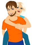 Pares felizes no amor ilustração royalty free Pares felizes no amor ilustração royalty free