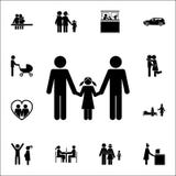 pares homossexuais que guardam sua filha pelo ícone das mãos Grupo detalhado de ícones da família Sinal superior do projeto gráfi ilustração stock pares homossexuais que guardam sua filha pelo ícone das mãos Grupo detalhado de ícones da família Sinal superior do projeto gráfi ilustração stock