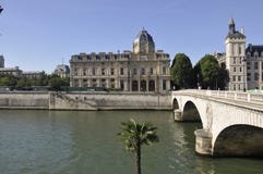 Paris,august 15,2013-Seine Bridge in Paris royalty free stock image Paris,august 15,2013-Seine Bridge in Paris royalty free stock image