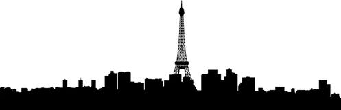 Paris-Stadtgebäudeschattenbild vektor abbildung Paris-Stadtgebäudeschattenbild vektor abbildung