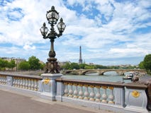 Paris View With Eiffel Tower Royalty Free Stock Photo