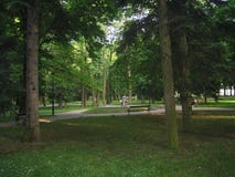 Parkera i den Vrnjacka banjaen arkivbilder Parkera i den Vrnjacka banjaen arkivbilder